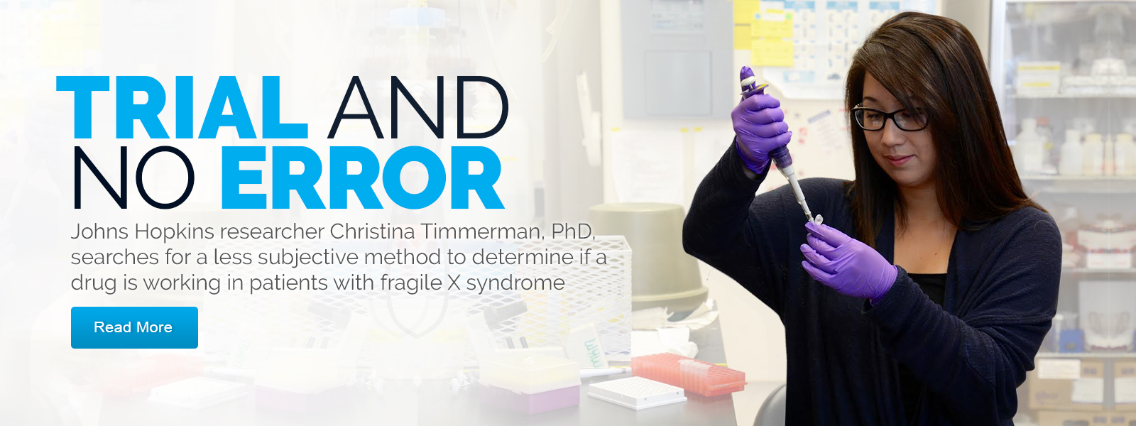 biomarkers for fragile X syndrome - Christina Timmerman at Johns Hopkins