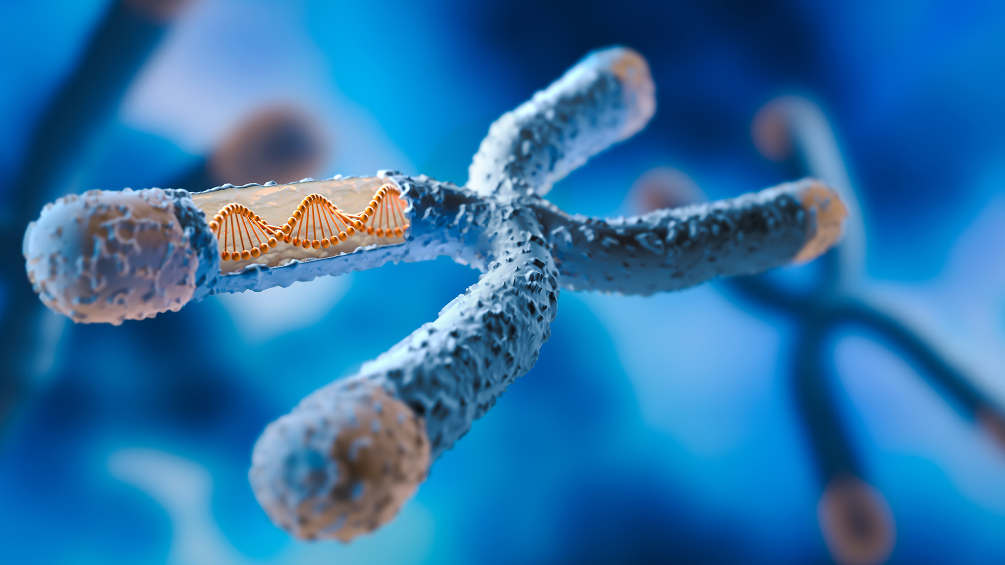 Curative therapies for Fragile X syndrome using gene editing technologies Illustration of DNA strand undergoing gene editing, representing curative therapies for Fragile X syndrome