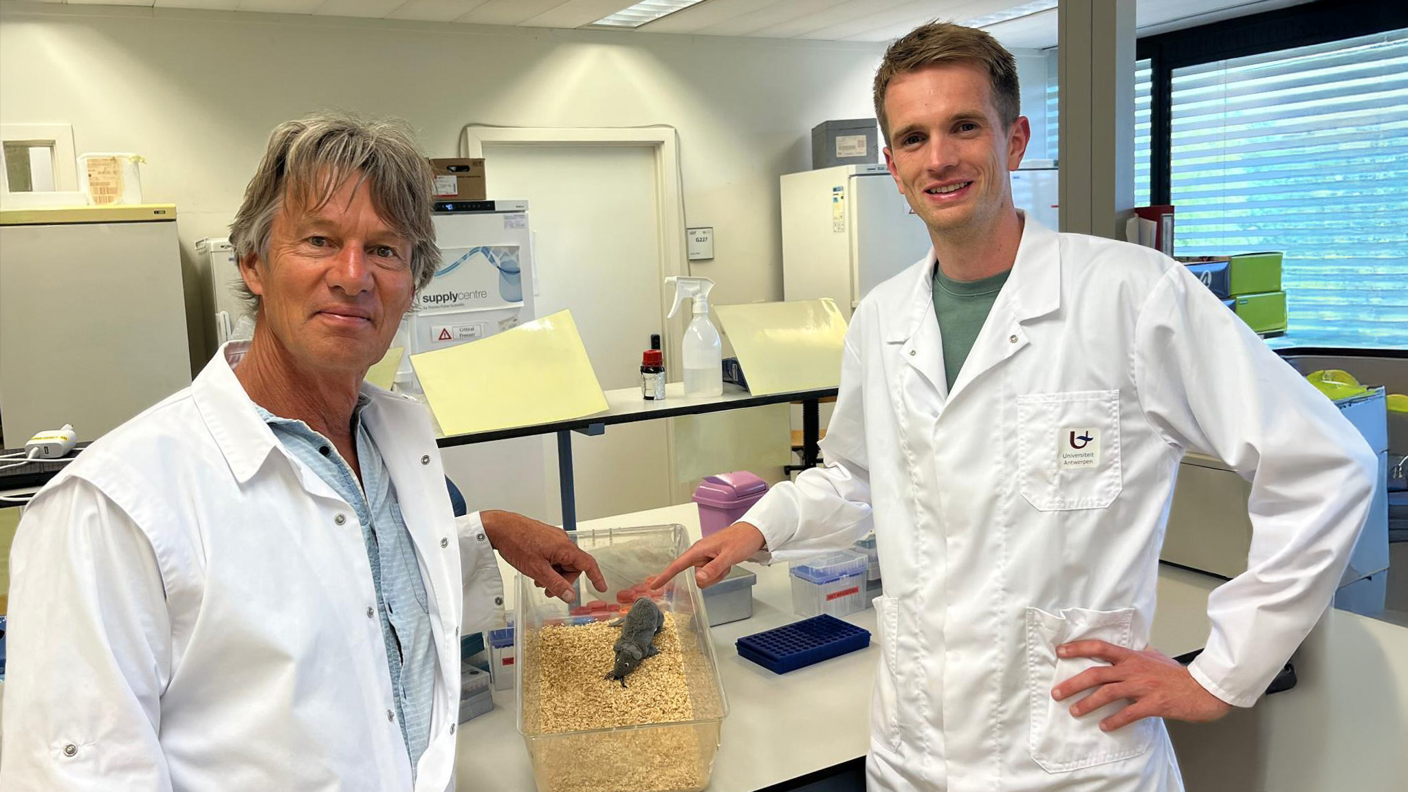 Mathijs-van-der-Lei-and-Frank-Kooy Dr. Mathijs van der Lei and Dr. Frank Kooy, researchers at the University of Antwerp leading a Fragile X syndrome research grant project.
