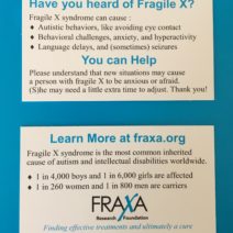 Fragile X Awareness Cards (50)