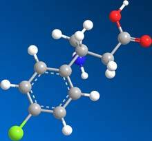 Arbaclofen Chemical structure of arbaclofen.