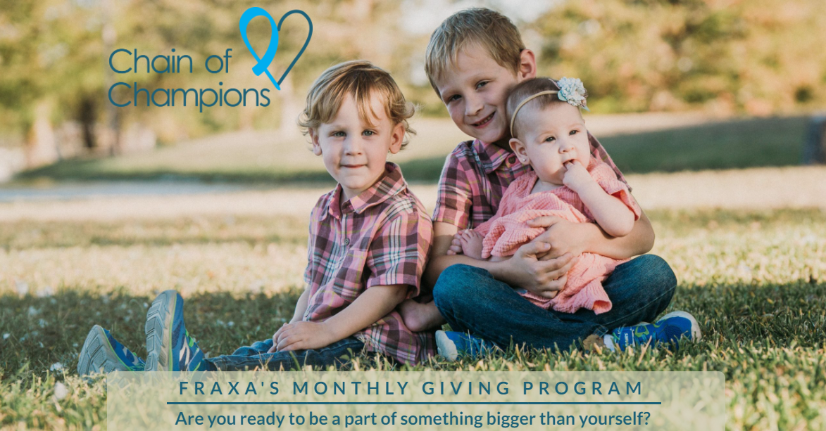 Fraxa S Monthly Giving Program The Chain Of Champions Fraxa Research Foundation Finding A