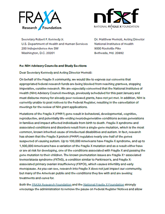 FINAL FRAXA NFXF NIH Letter-Signed-p1 FINAL FRAXA NFXF NIH Letter-Signed-p1