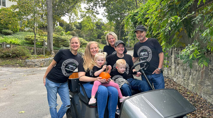 #teamwally gathered in matching Fragile X shirts for a group photo during a family fundraiser